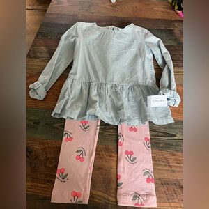 NWT Carter’s Size 7 Top and Legging Matching Set